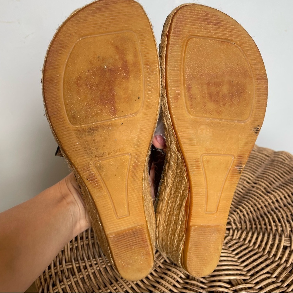 Andre Assous crossed straps Espadrilles wedges sandals size eu 38 usa 7.5 - Picture 15 of 15